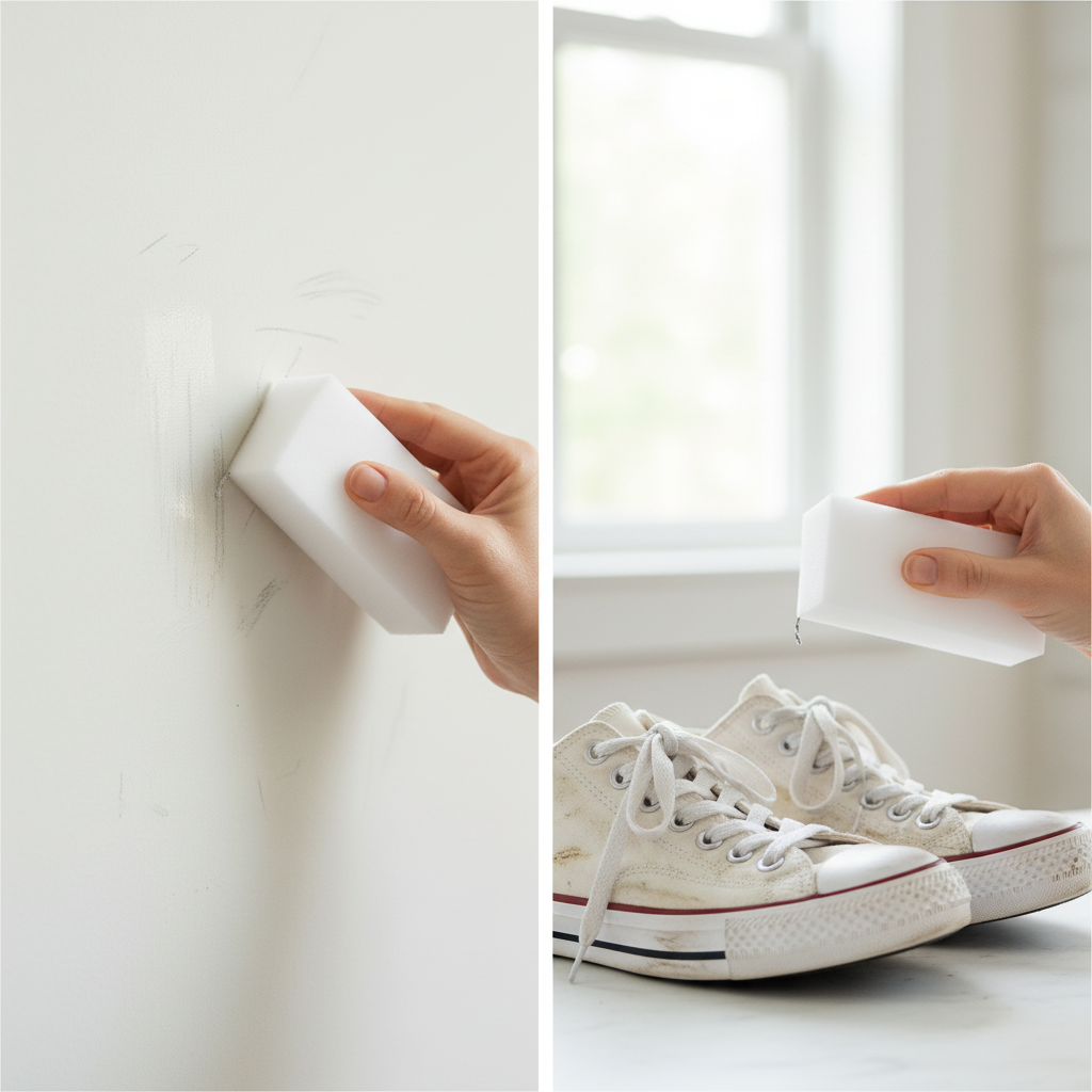 Gomma Magica - Utilizzo su muro e scarpe