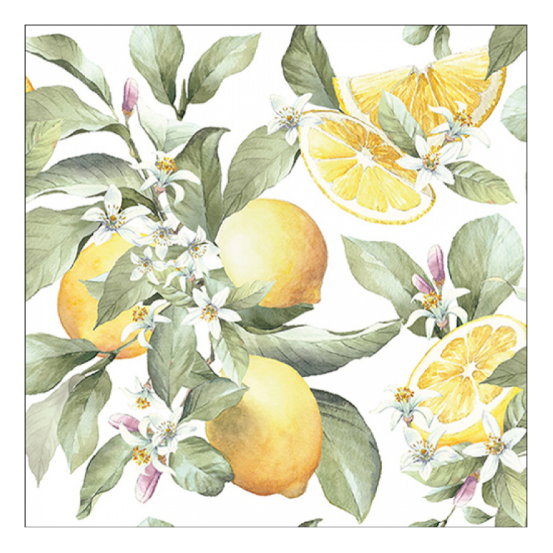 Tovagliolo fantasia 33 x 33 cm Limoni 3 veli