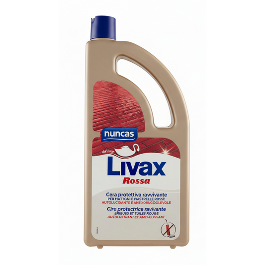 Livax Cera Rossa Pavimenti Rossi in Mattoni, Grès e Cemento - 1000ml