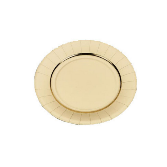 Dessertteller aus goldenem Papier, 10 Stück, Durchmesser 18