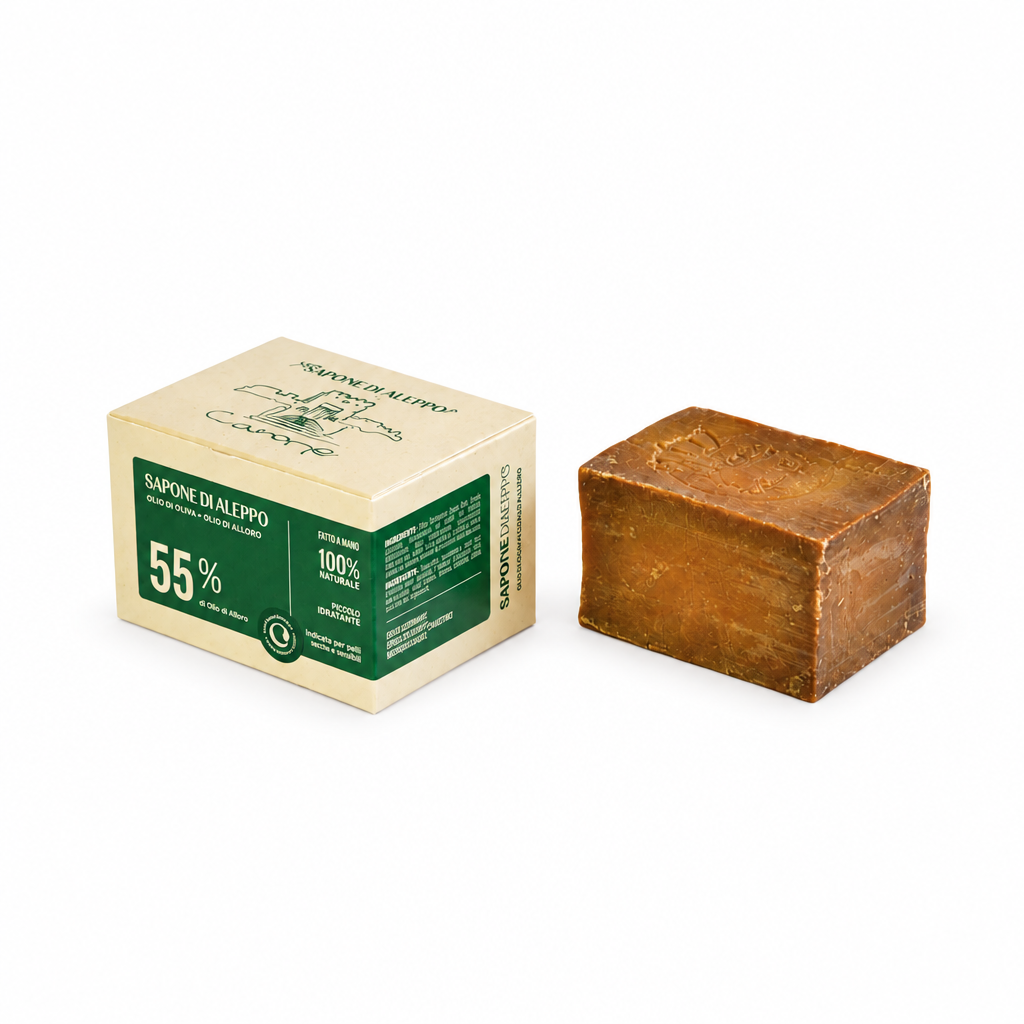 Sapone di Aleppo olio d’oliva e olio di alloro 55% 150 g