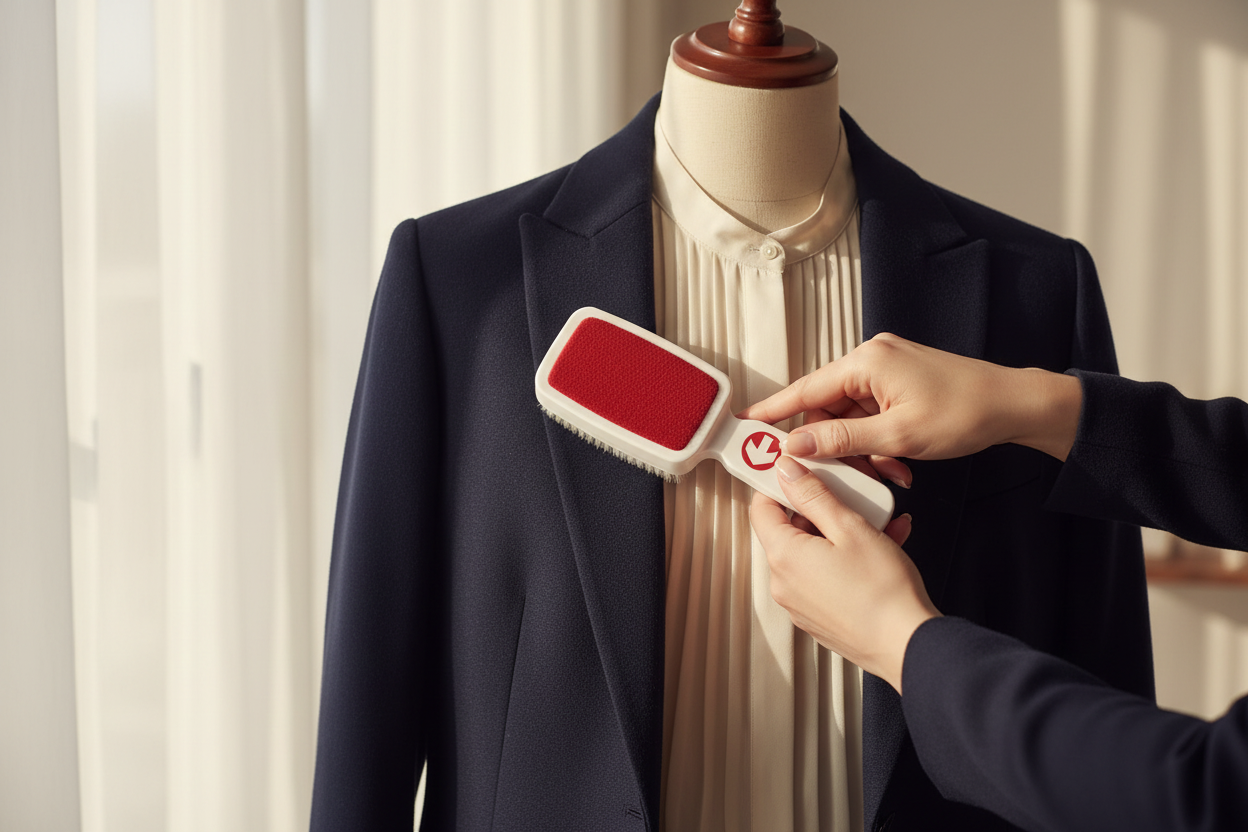 Spazzola velluto senso unico in uso