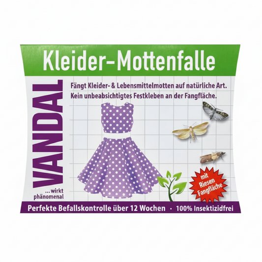 Vandalenfalle gegen Lebensmittel- und Kleidermotten mit Pheromon