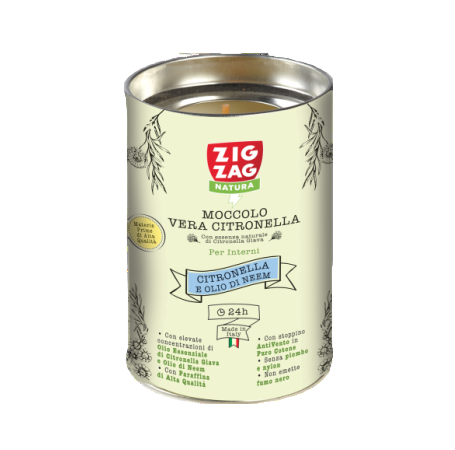 Zig Zag Citronella e Olio di Neem - Moccolo per interni