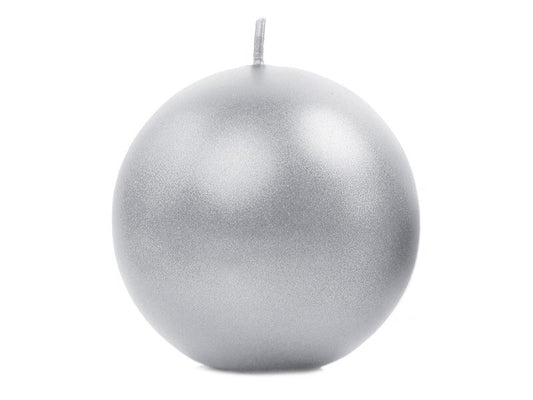 Candela sferica argento 70mm