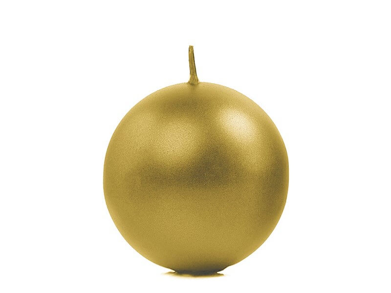 Candela sferica oro 70mm