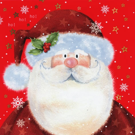 Tovagliolo fantasia 33 x 33 cm Babbo Natale in rosso 3 veli