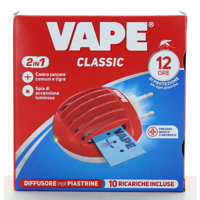 Vape mat insetticida elettrodiffusore e 10 piastrine